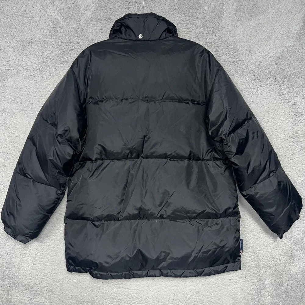 London Fog Puffer‎ Down Coat Youth XL 18-20 Black Quilted Lining Full Zip Jacket
